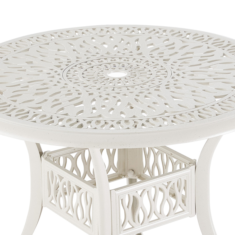 Living and Home White Round Bistro Coffee Table Image 5