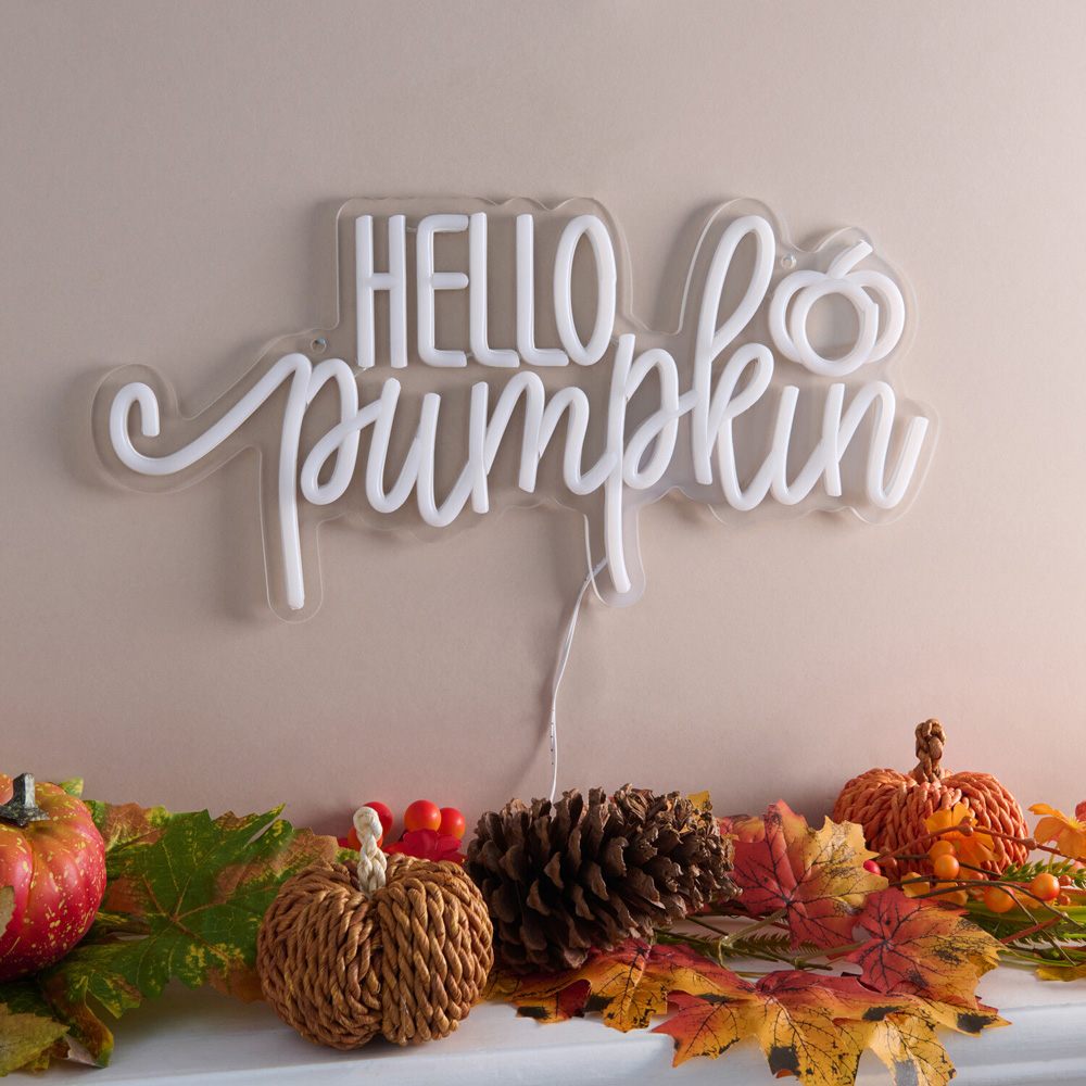 Hello Pumpkin LED Neon Sign Image 4