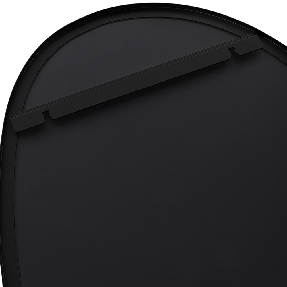 H&O Direct Decorative Black Irregular Wall Mirror with Metal Frame 76cm Image 4