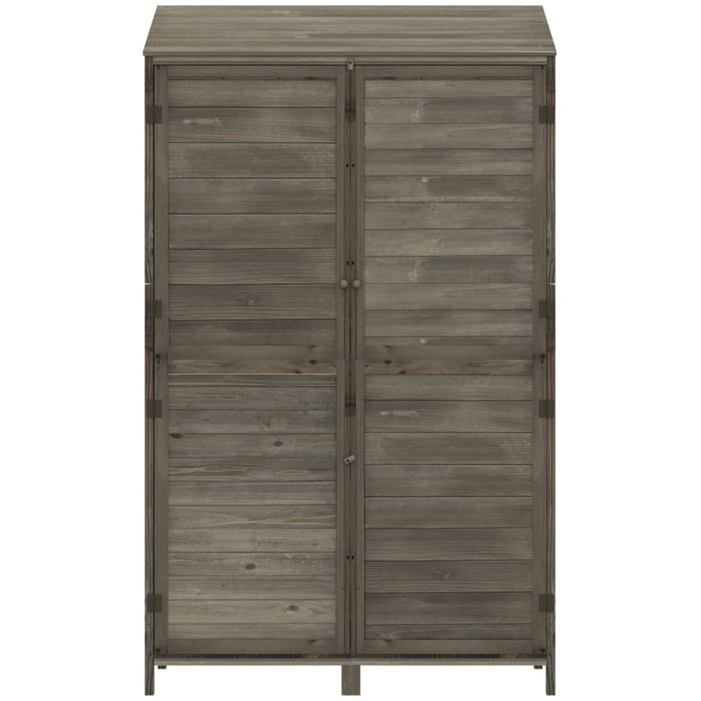 vidaXL 3.3 x 1.7ft Anthracite Wooden Pent Garden Shed Image 4