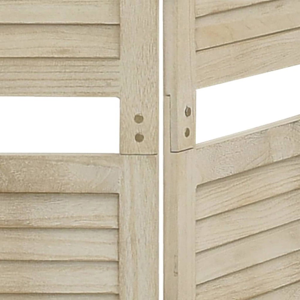 vidaXL Solid Paulownia Wood 6 Panel Room Divider 210 x 165cm Image 5