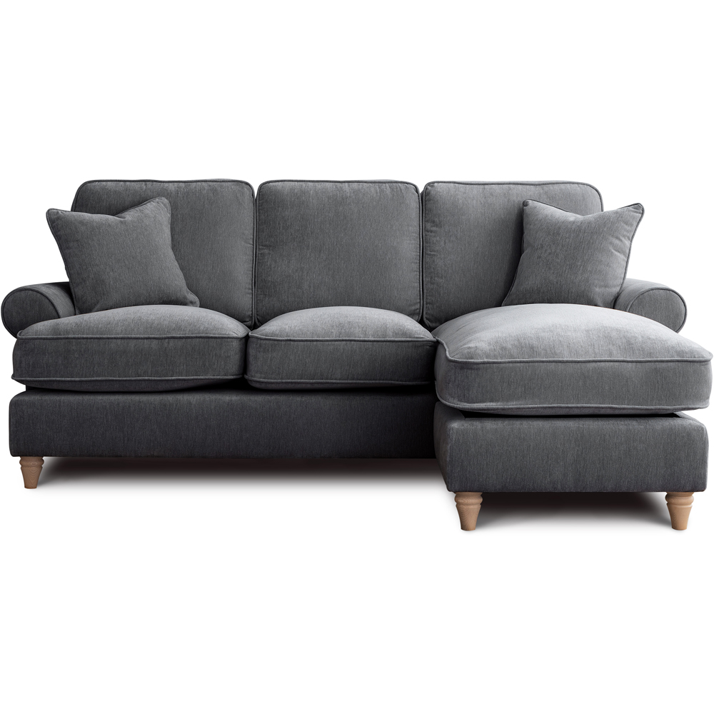 The Victoria 3 Seater Charcoal Right Hand Chaise Sofa Image 2