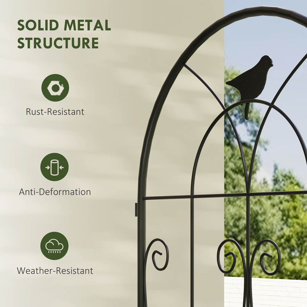 Outsunny Metal Garden Trellis Panels 180 x 50cm 2 Pack Image 7