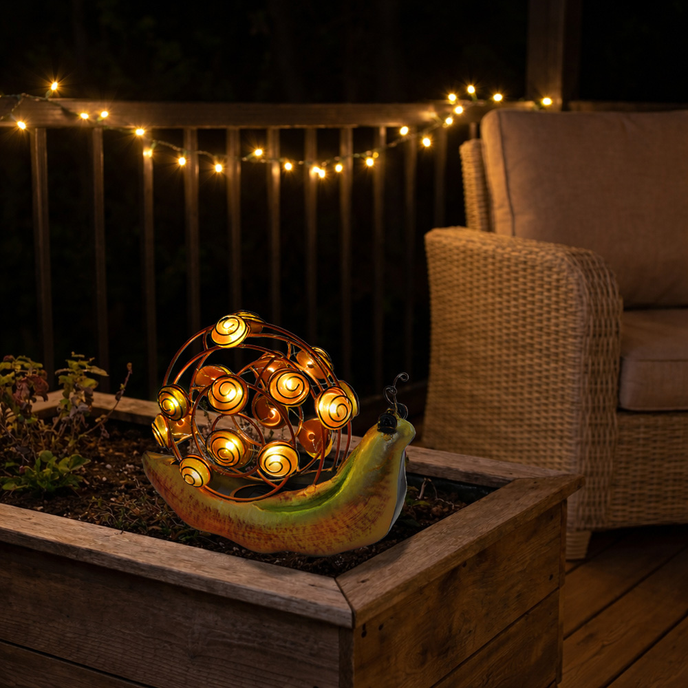 Avilo Snail LED Solar Garden Ornament Image 9