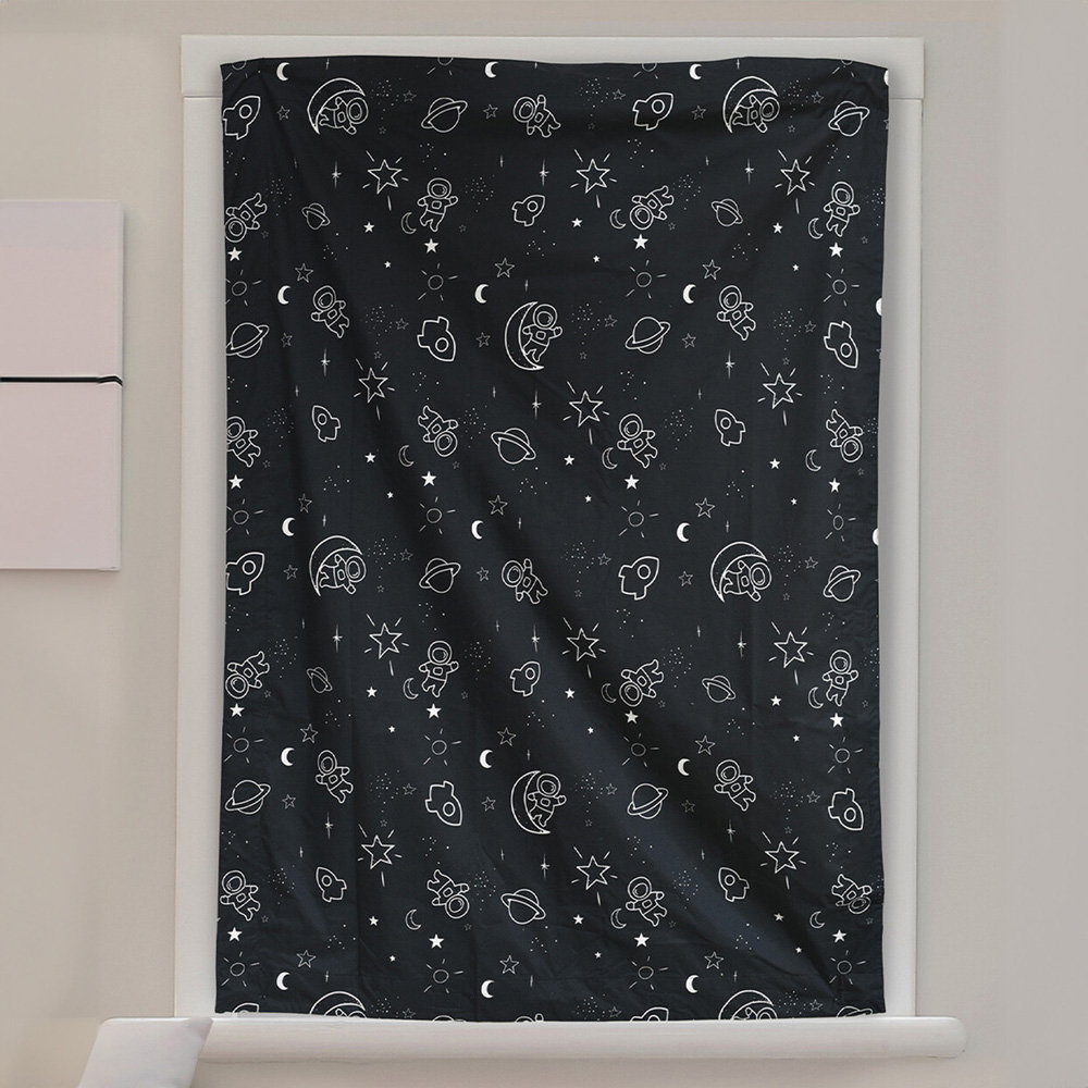 Blackout Portable Curtain - Space Black Image 1
