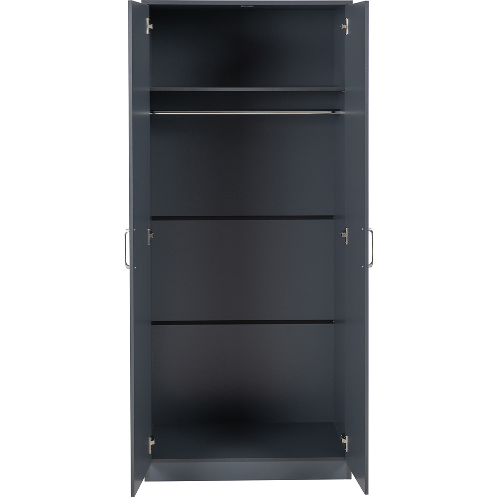 Seconique Dakota 2 Door Wardrobe Dark Grey Bedroom Furniture Set Image 6