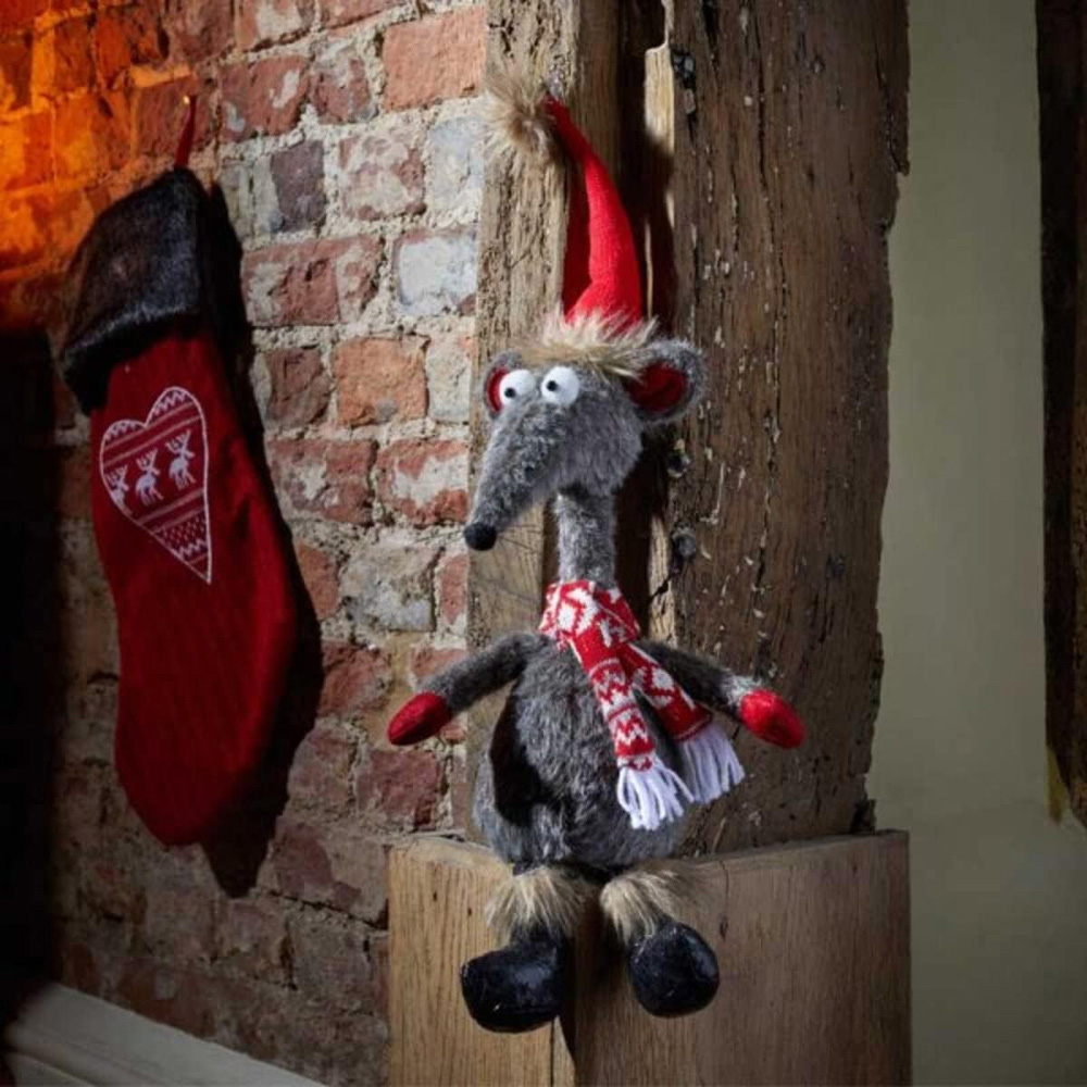 Marco Paul Grey Plush Fabric Rat A Louis Decoration Ornament Image 2