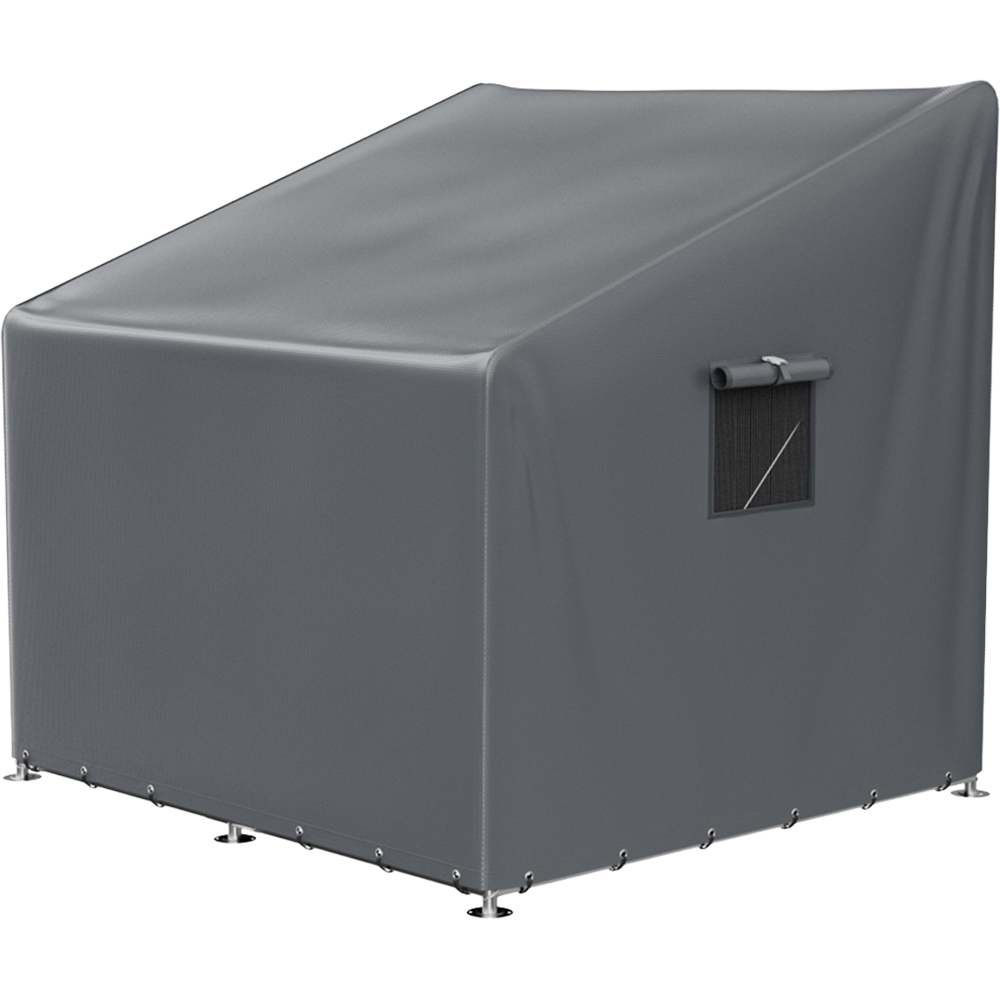Living and Home 6 x 5ft Dark Grey Garden Storage Shed Image 3