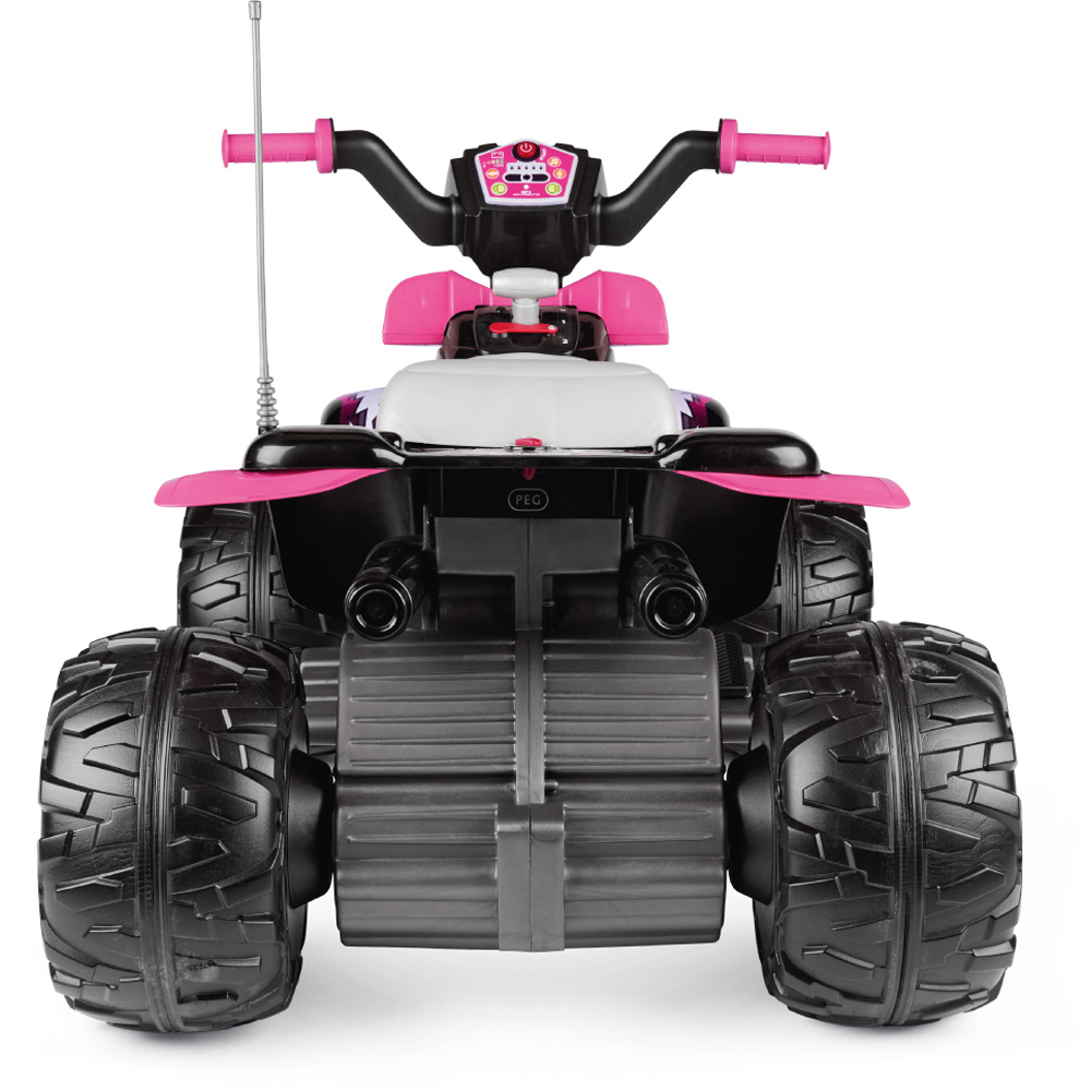 PEG Corral T-Rex Kids Electric Ride-On Quad Bike with Lights and Sounds Pink 12V Image 4