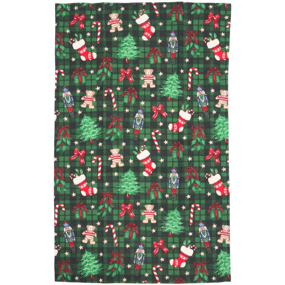 Pack of 3 Tartan Christmas Print Tea Towels Image 6