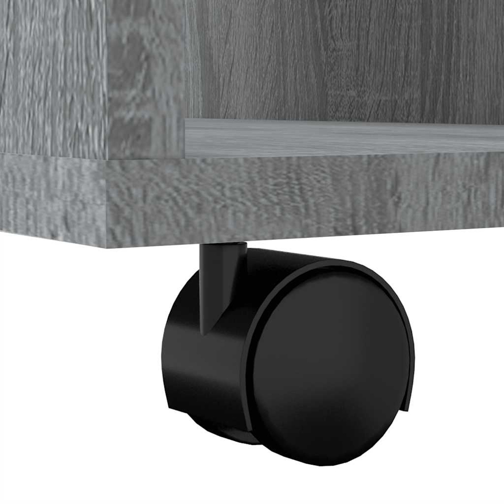 vidaXL Grey Sonoma Rolling Cabinet Image 6