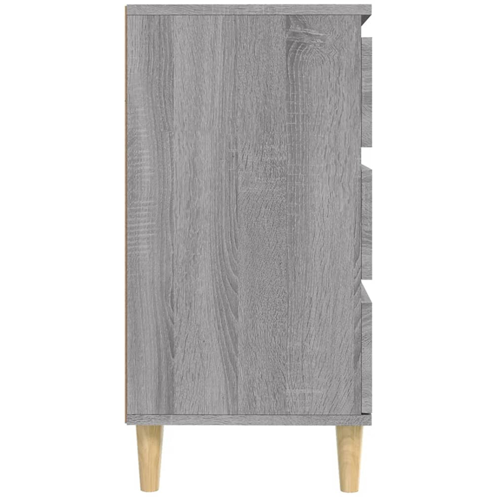 vidaXL 3 Drawer Grey Sonoma Sideboard Image 7