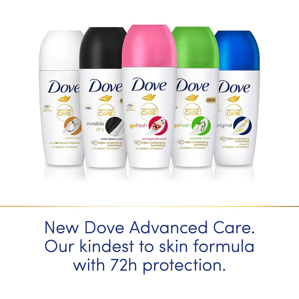 Dove Go Fresh Pomegranate Women Anti-Perspirant Roll on 50ml 9 Pack Image 8