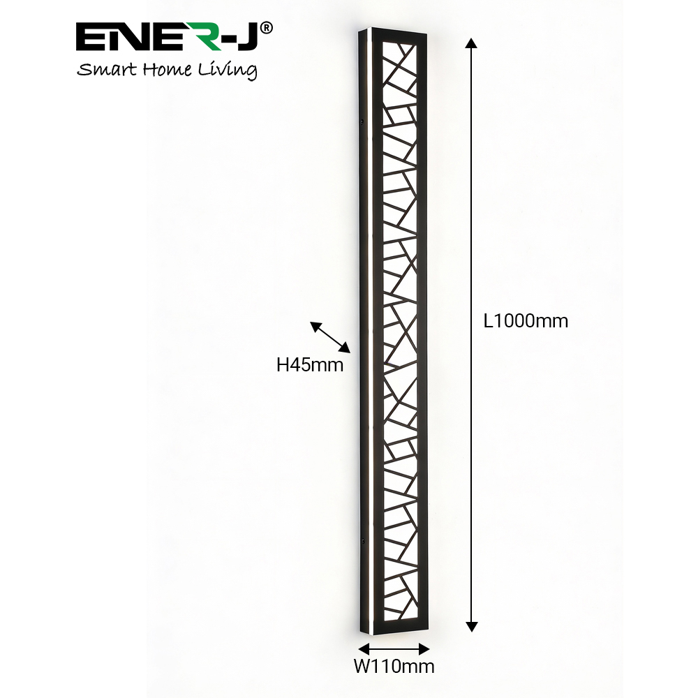 ENER-J PrismGrid 48W CCT Adjustable and Dimming Geometrical Acrylic LED Wall Light 100 x 11cm Image 6