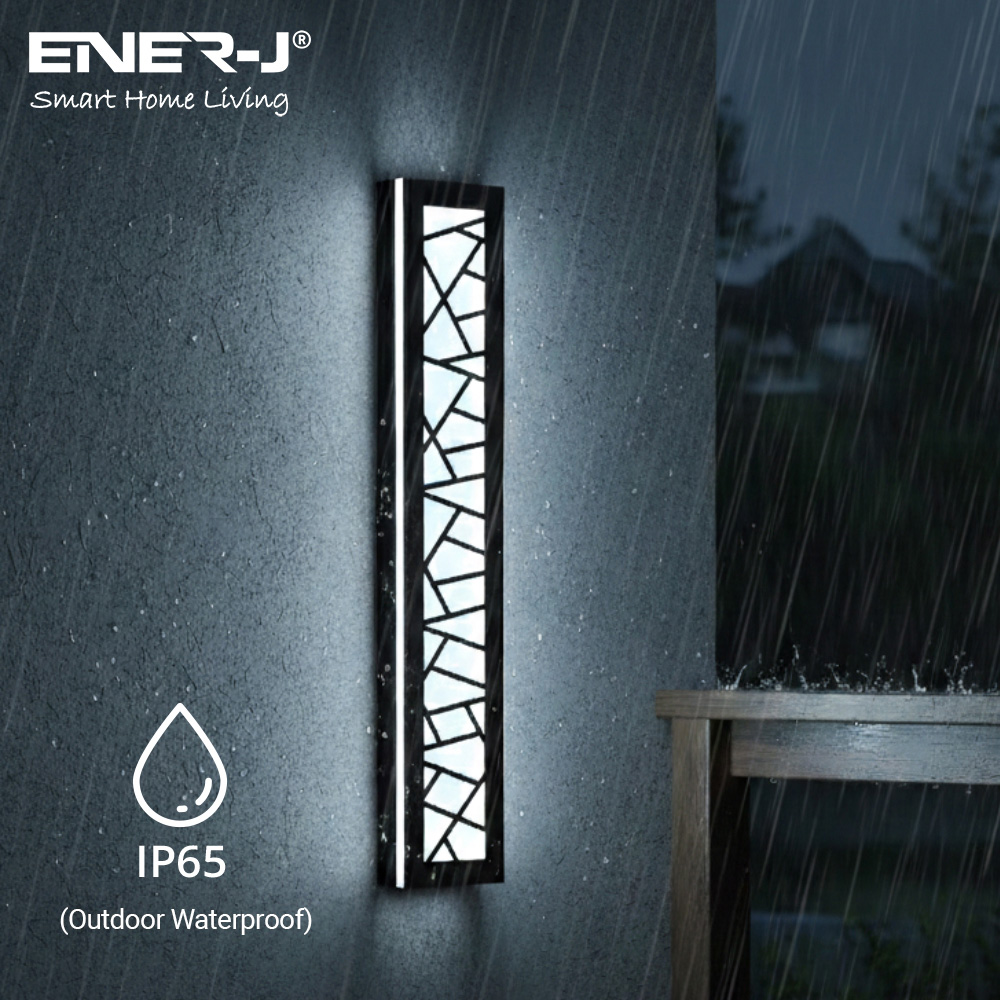 ENER-J PrismGrid 30W CCT Adjustable and Dimming Geometrical Acrylic LED Wall Light 60 x 11cm Image 4