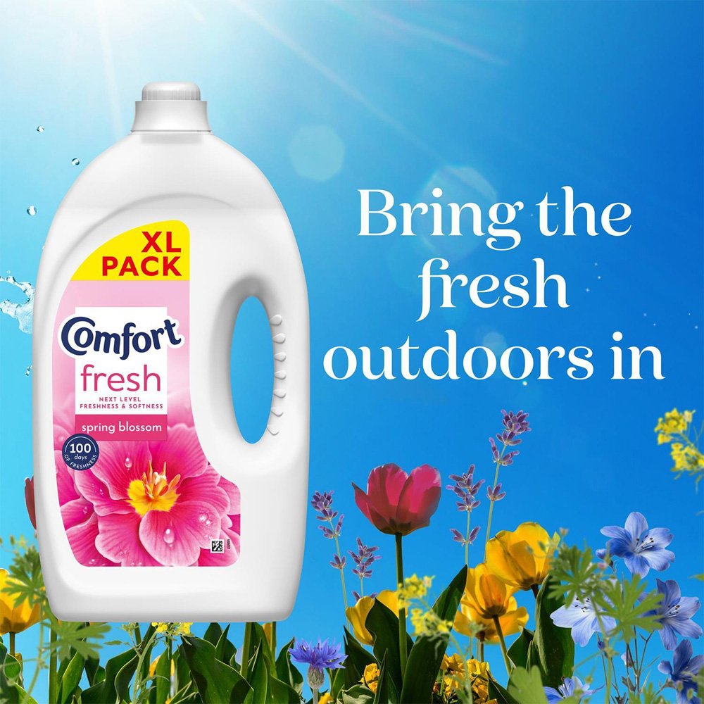 Comfort Fresh Spring Blossom Liquid Fabric Conditioner 80 Washes 2.4L 4 Pack Image 4