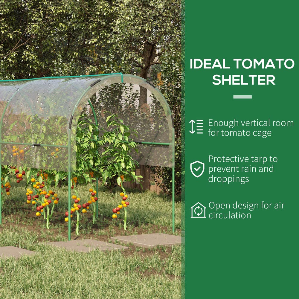 Outsunny Clear Plastic 4 x 13ft Tomato Greenhouse Image 5