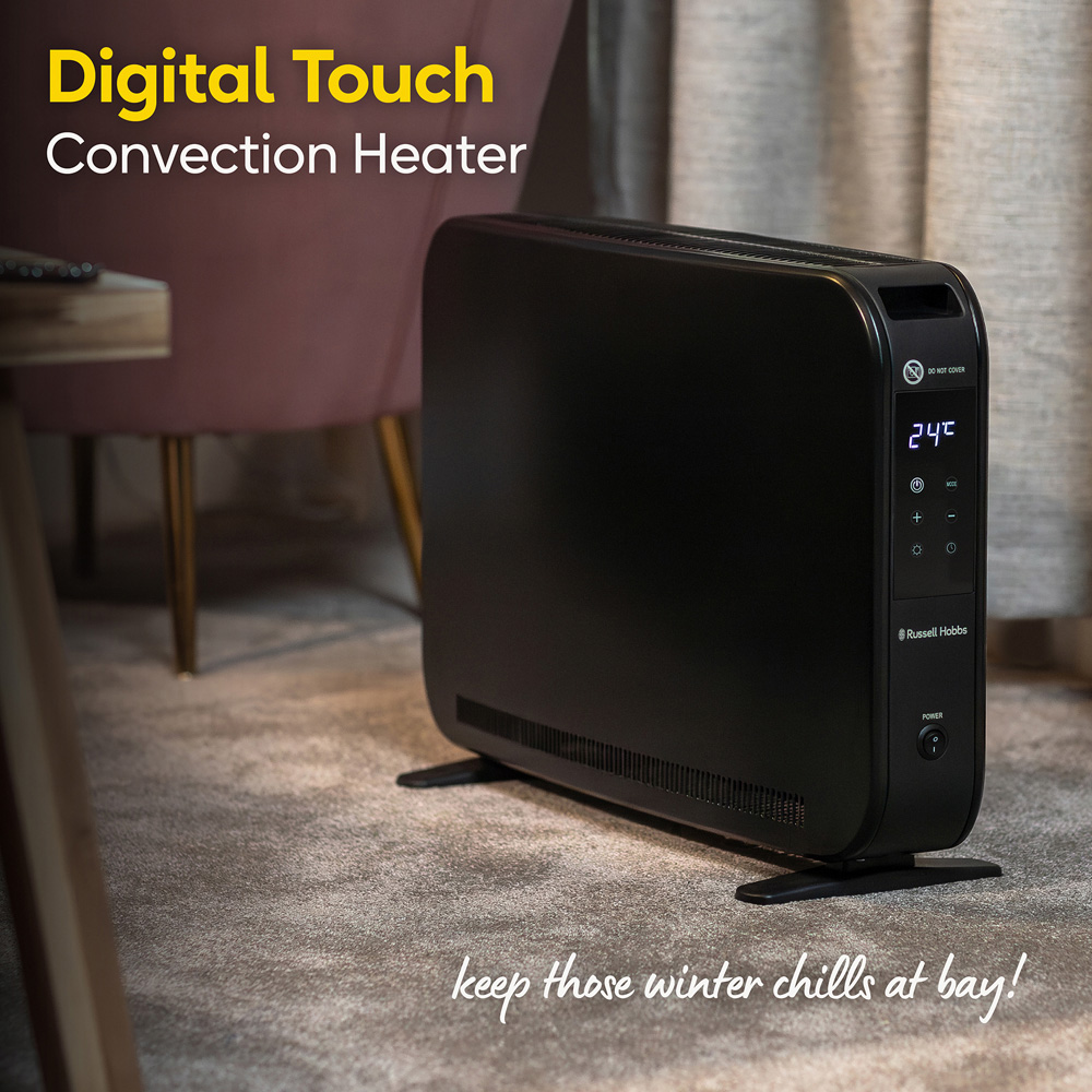 Russell Hobbs RHCVH2003B Black Digital Touch Panel Convection Heater 2000W Image 3