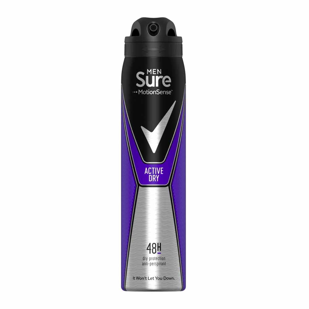 Sure For Men Active Anti-Perspirant Deodorant 250ml Image 1