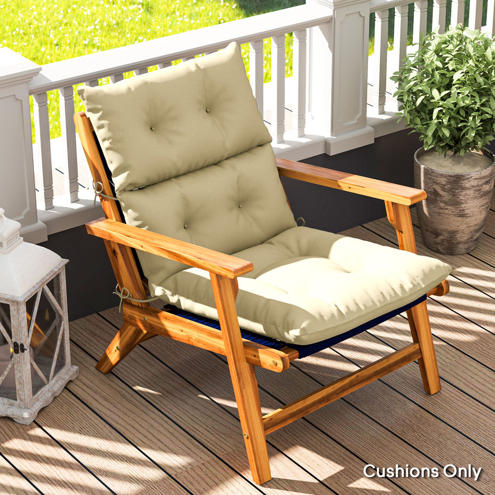 Outsunny Beige Adirondack Rocking Chair Cushion 115 x 56cm Image 3