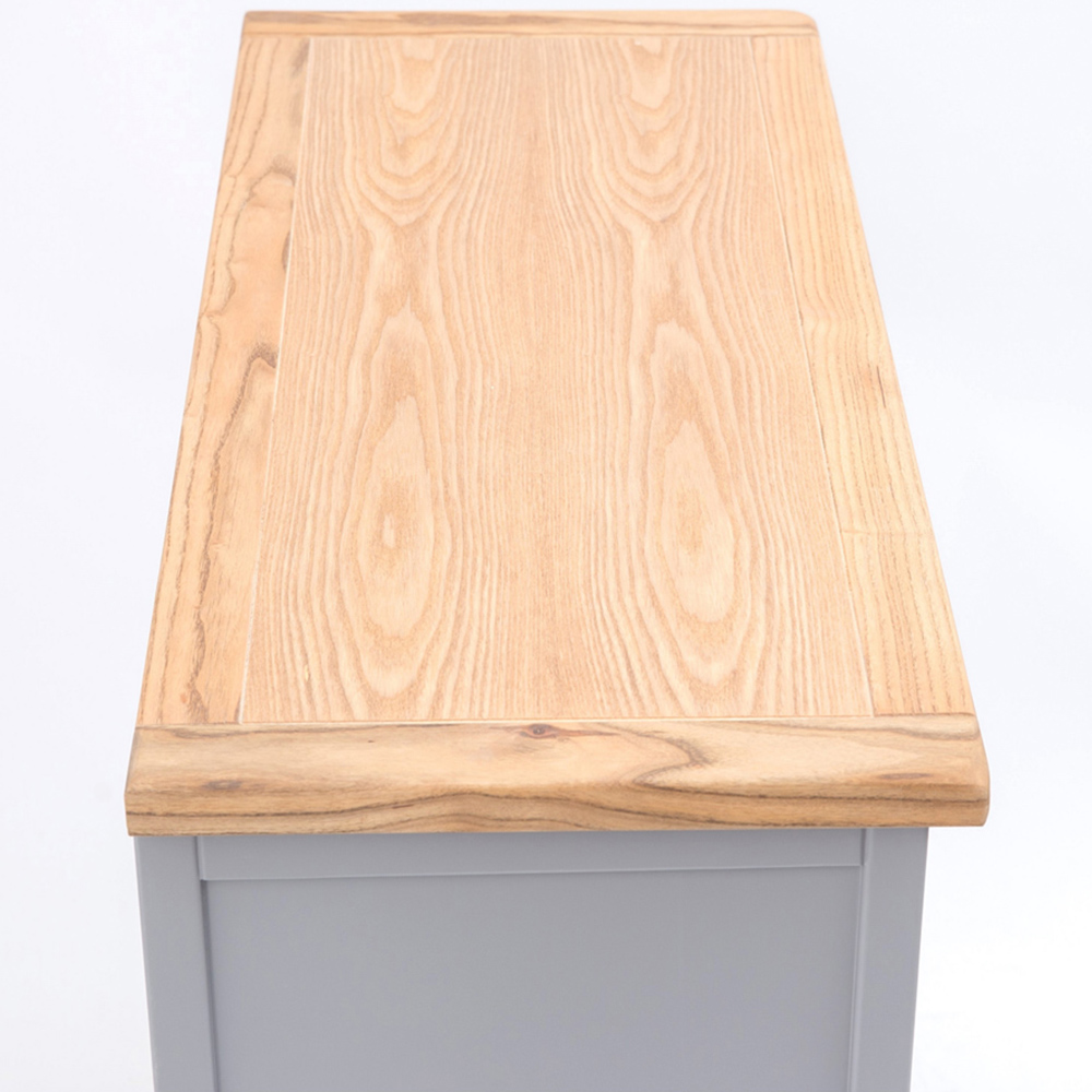 Rocca 4 Drawer Grey Chest of Drawers with Brass Knob Image 6