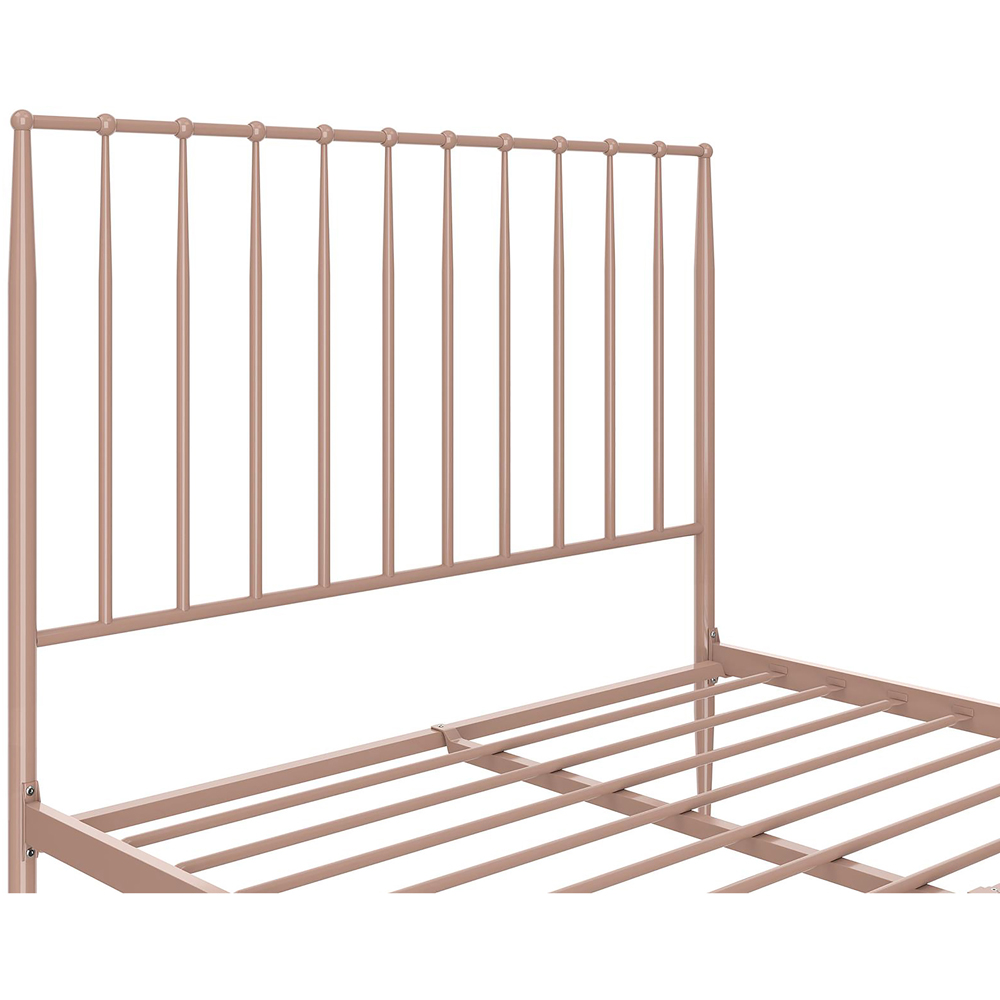 Dorel Giulia Double Pink Metal Bed Frame with Headboard Image 6