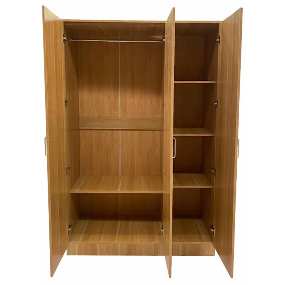 TJ'S Venice 3 Door Oak Wide Wardrobe Image 3