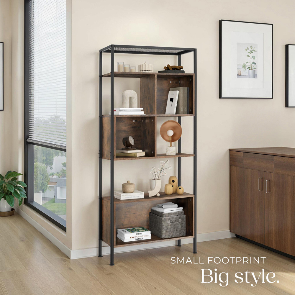 tectake Hastings 5 Shelf Oak Sonoma Shelving Unit Image 8