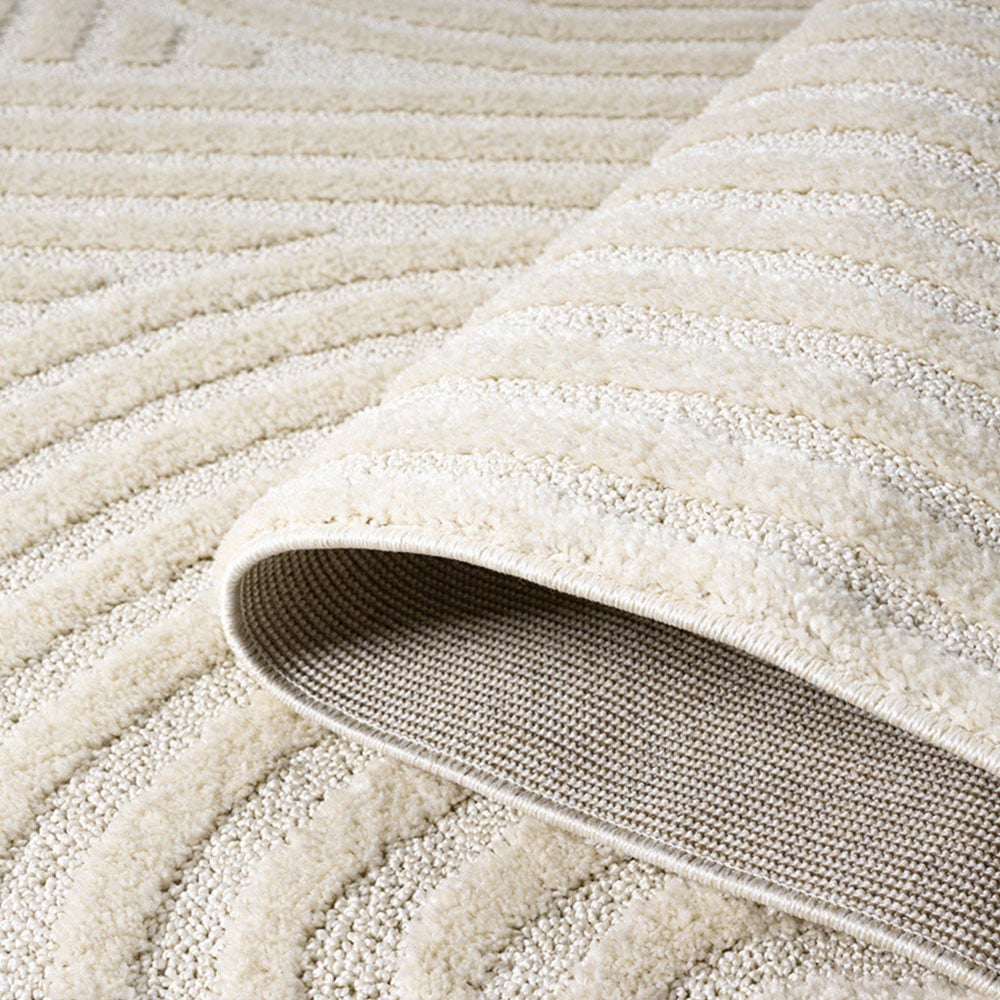 Desire Rugs Isabella Cream Embossed Mazia Arch Lines Rug 200 x 290cm Image 4