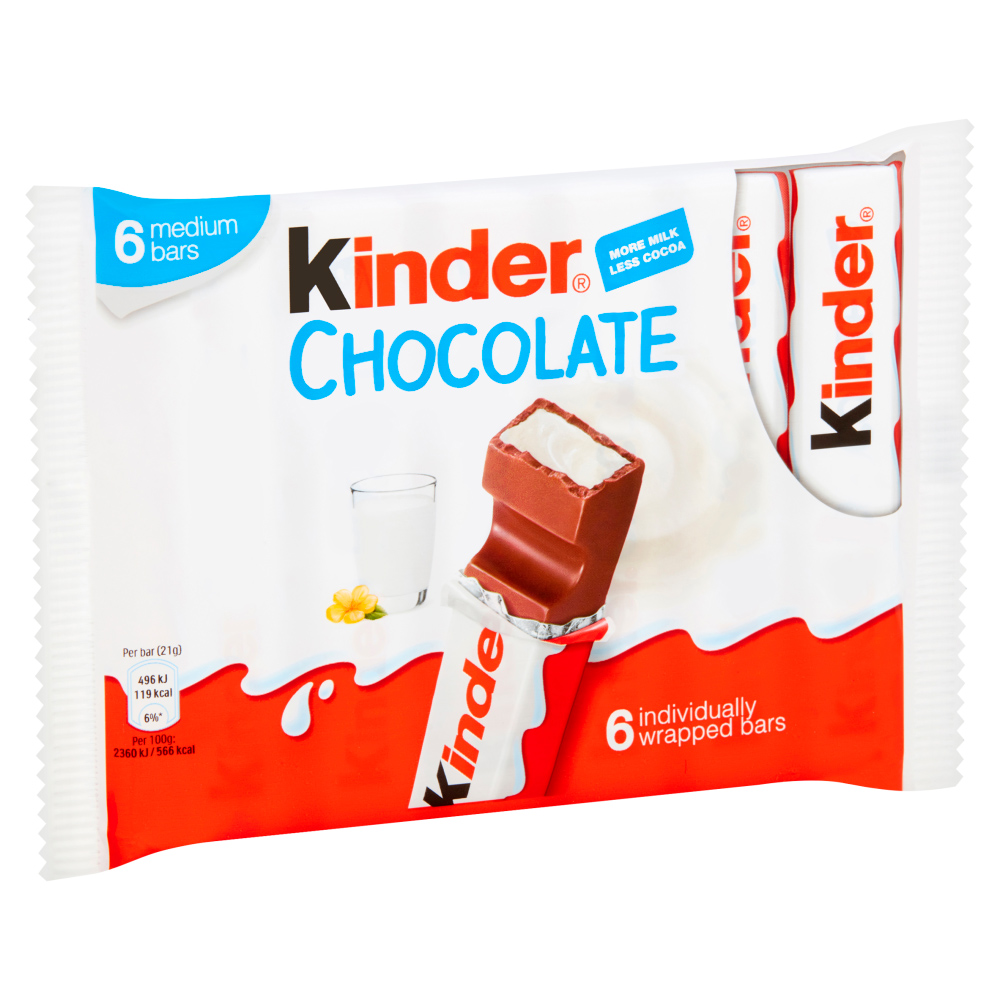 Kinder Medium Chocolate Bars 6 Pack Image 4