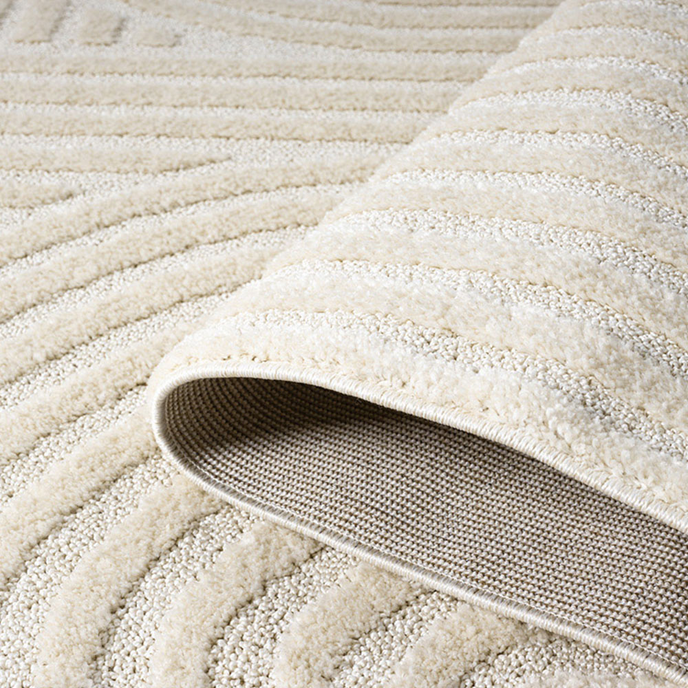 Desire Rugs Isabella Cream Embossed Mazia Arch Lines Rug 160 x 230cm Image 4