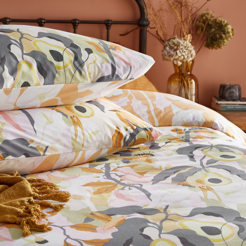 furn. Huerta Double Multicolour Tropical Duvet Cover Set Image 3