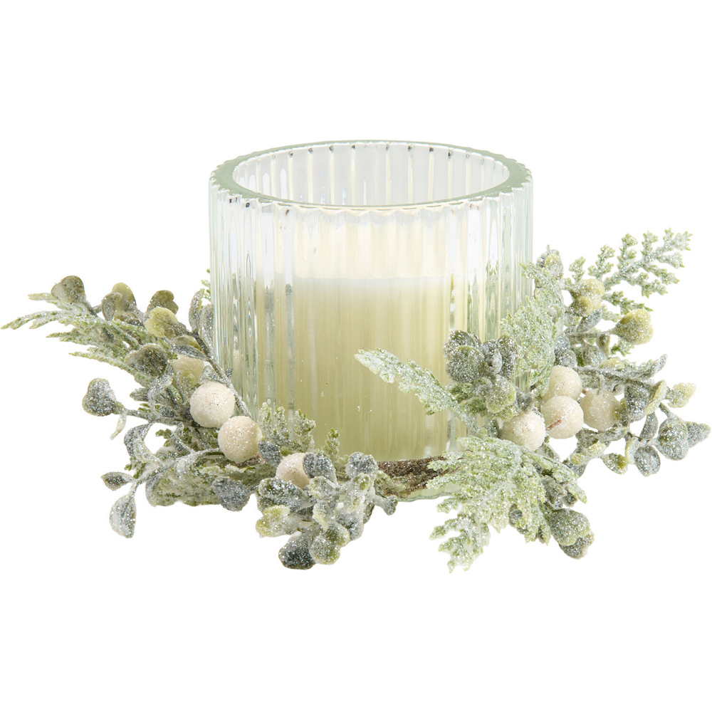 Winter Garden Candle with Floristry Image 3