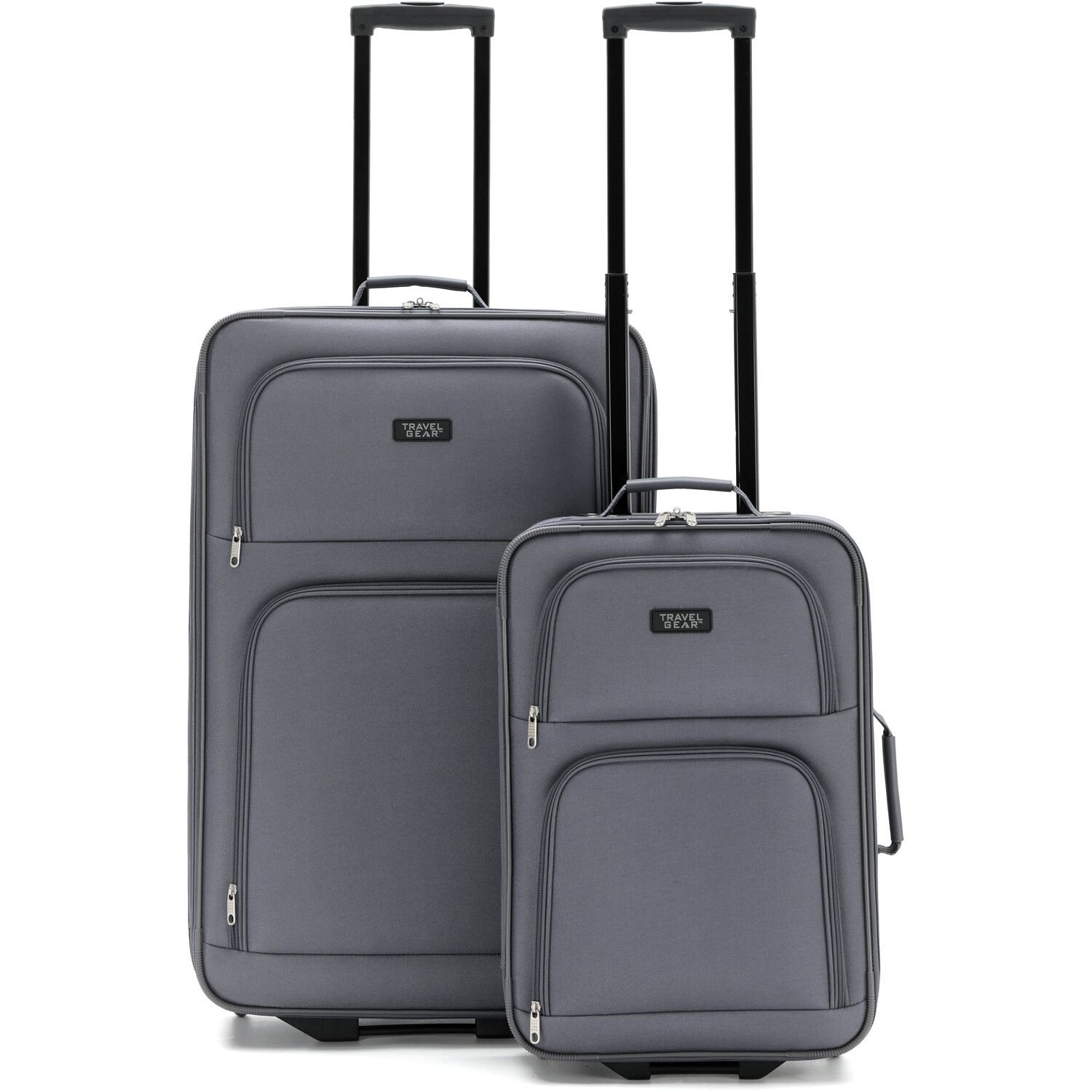 Soft Side Value Luggage Suitcase - Grey / 2 Piece Image 2