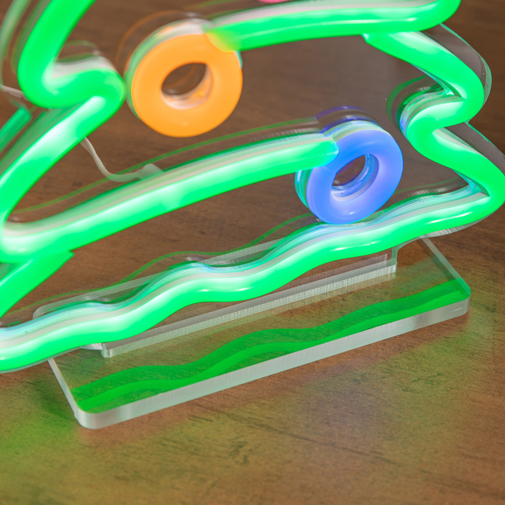 Premier Multicolour LED Christmas Tree Table Top Neon Sign 25 x 17cm Image 8
