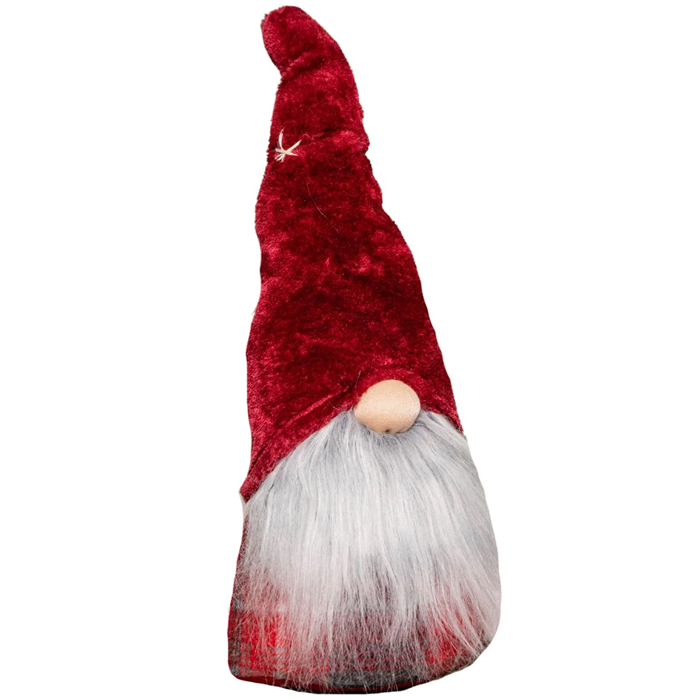 Samuel Alexander Red Tartan Sitting Gonk Christmas Decoration 48cm Image 1