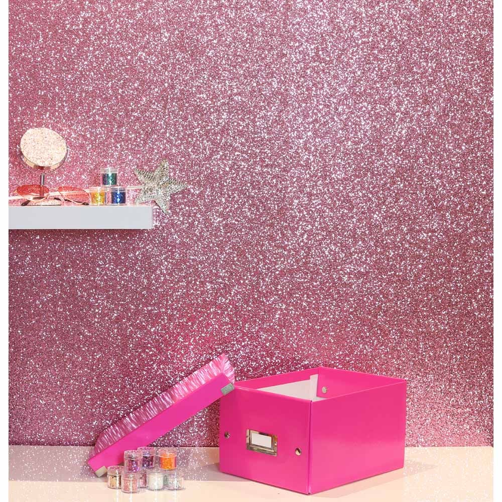 Arthouse Sequin Sparkle Pink Wallpaper Image 3