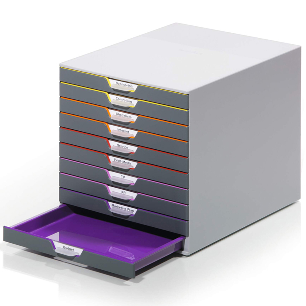 Durable VARICOLOR A4+ 10 Drawer Colour Coded Desk Organiser Image 5