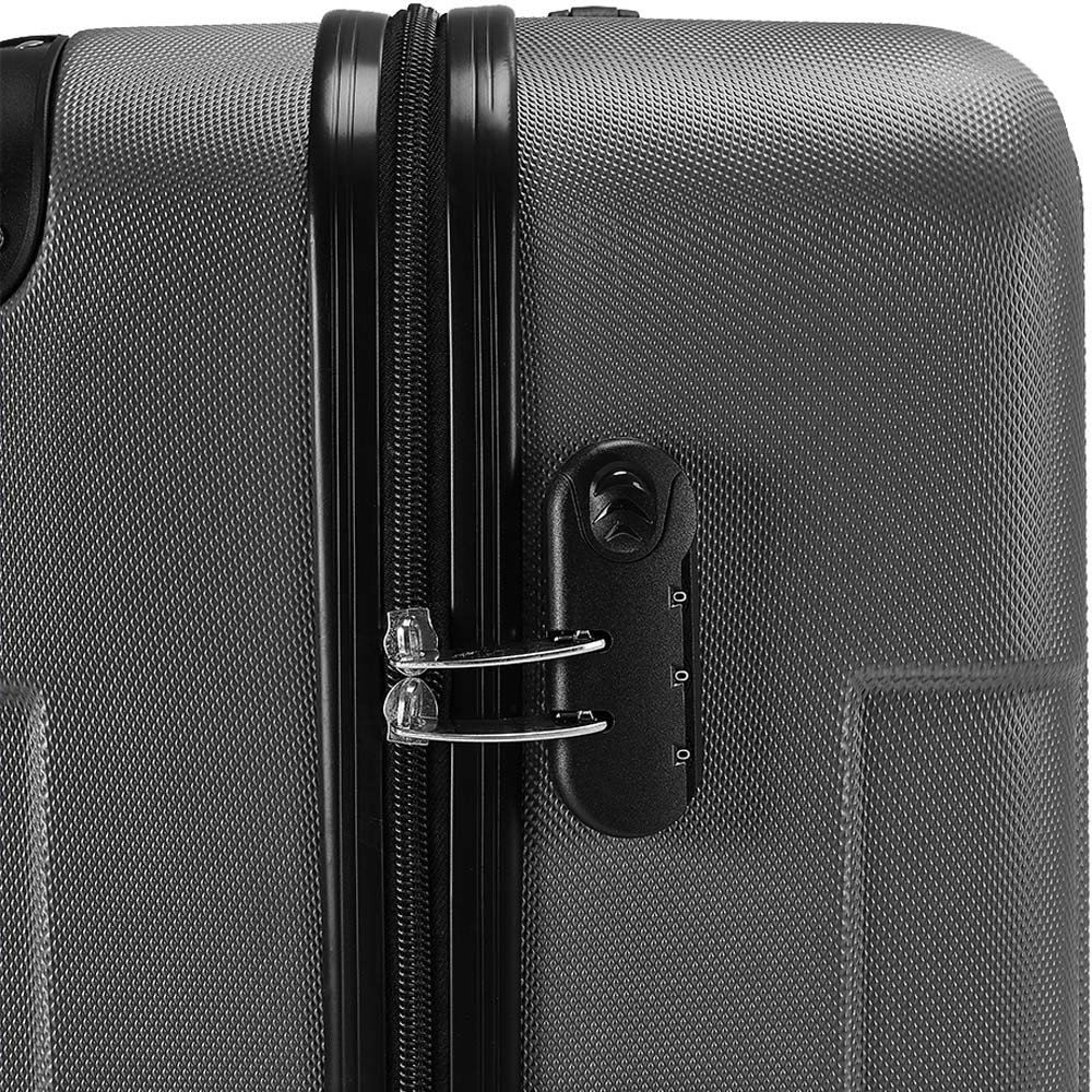 H&O Direct Medium Silver Hardside Suitcase Image 4