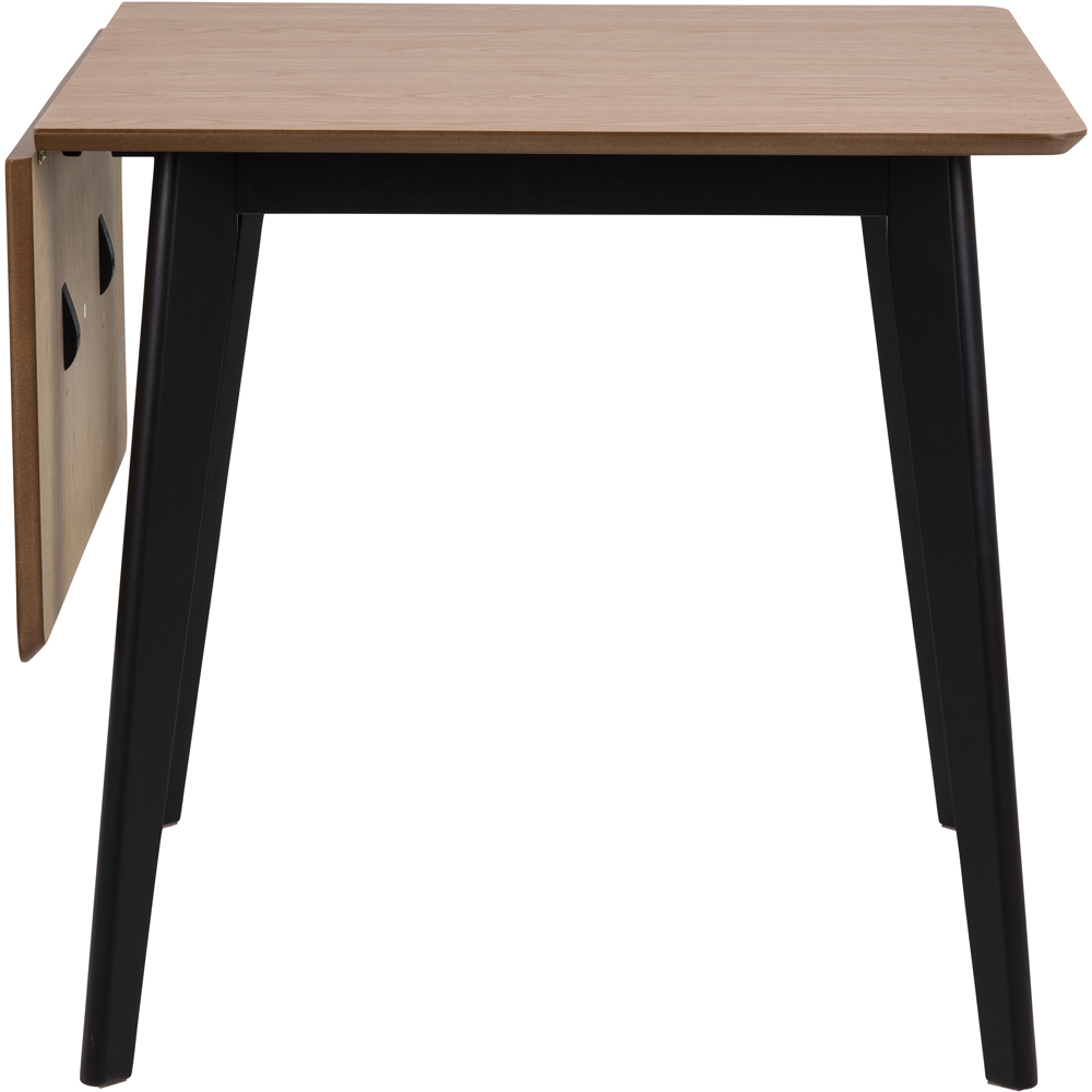 Florence Roxby 80 to 120cm Extending Dining Table Oak and Black Image 3