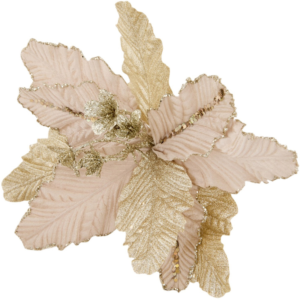 Decorative Poinsettia Mink Image 2