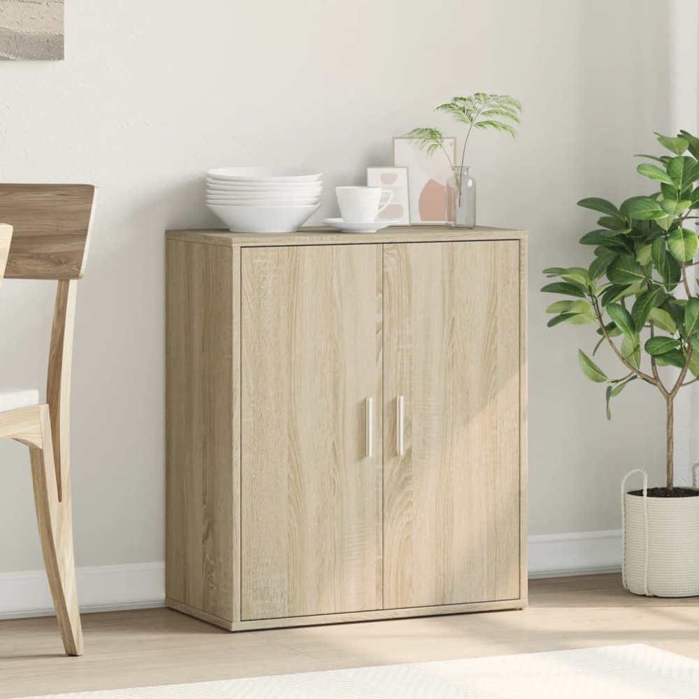vidaXL 2 Door Sonoma Oak Sideboard Image 8