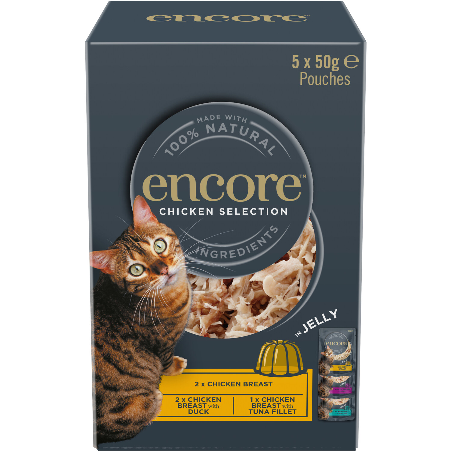 Encore Wet Cat Food Pouches in Jelly - Chicken Selection Image 1