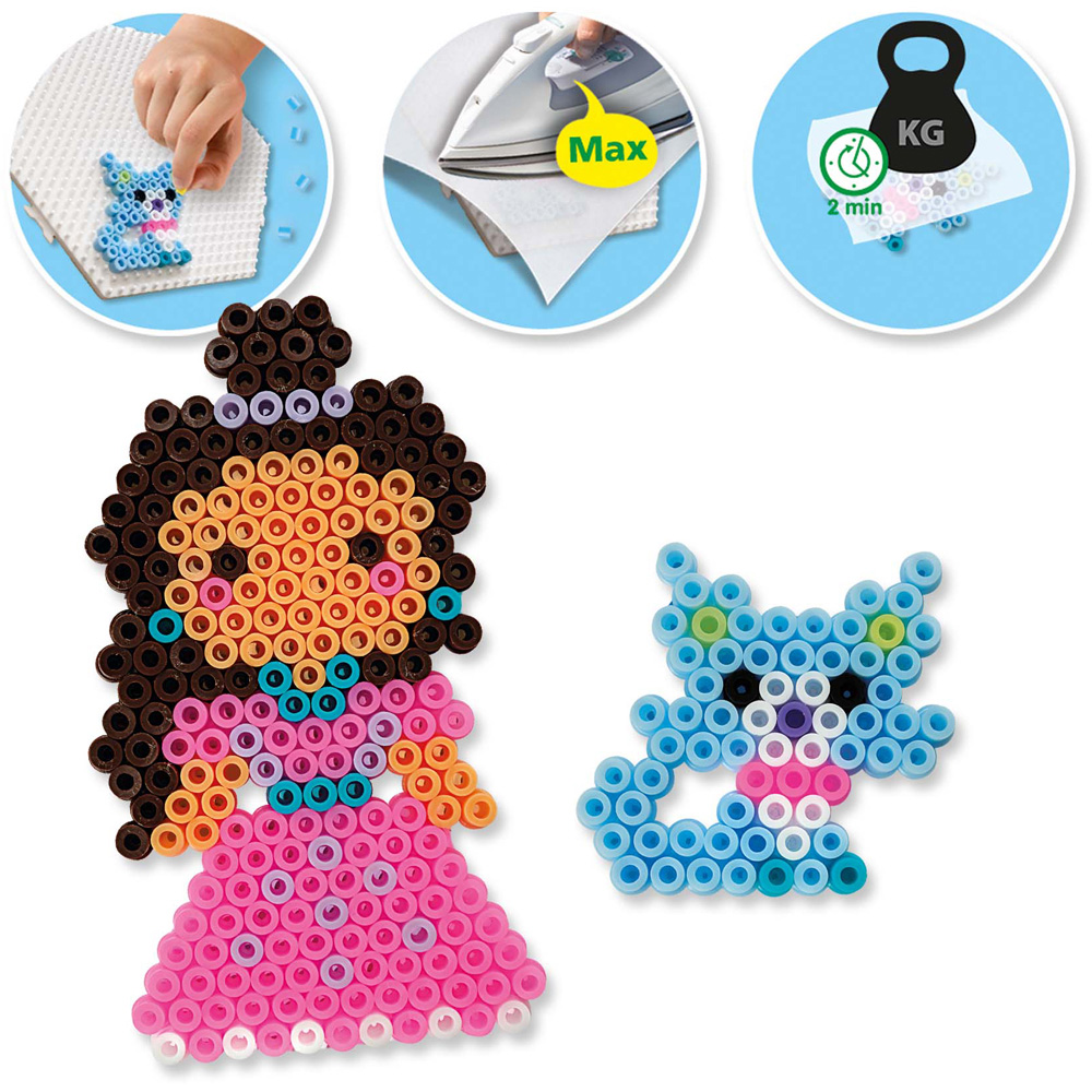 SES Creative Beedz Princesses and Animal Friends Iron On Beads Kit 1600 Piece Image 5