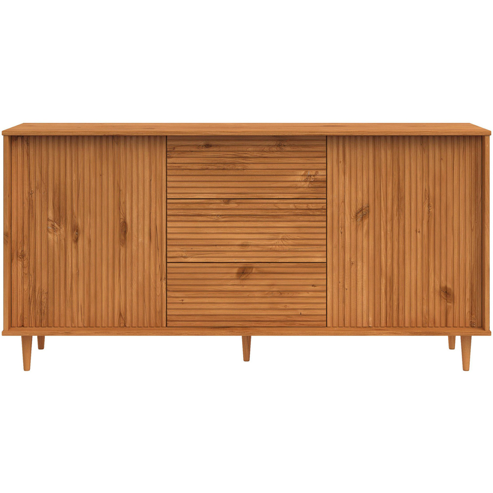 Loft24 Jerzy 2 Door 3 Drawer Stain Wax Sideboard Image 3