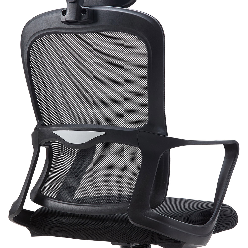 Living and Home Black Mesh Reclining Office Chair Image 4