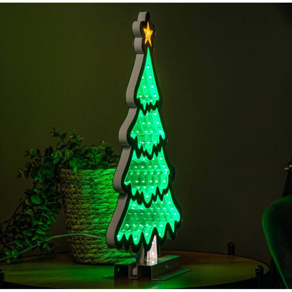 Samuel Alexander Light Up Infinity Standing Christmas Tree with Metal Base 40cm Image 5