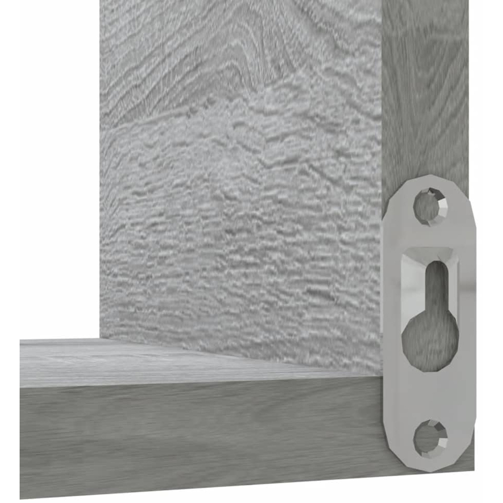 vidaXL 3-Tier Grey Corner Wall Shelf 2 Pack Image 6