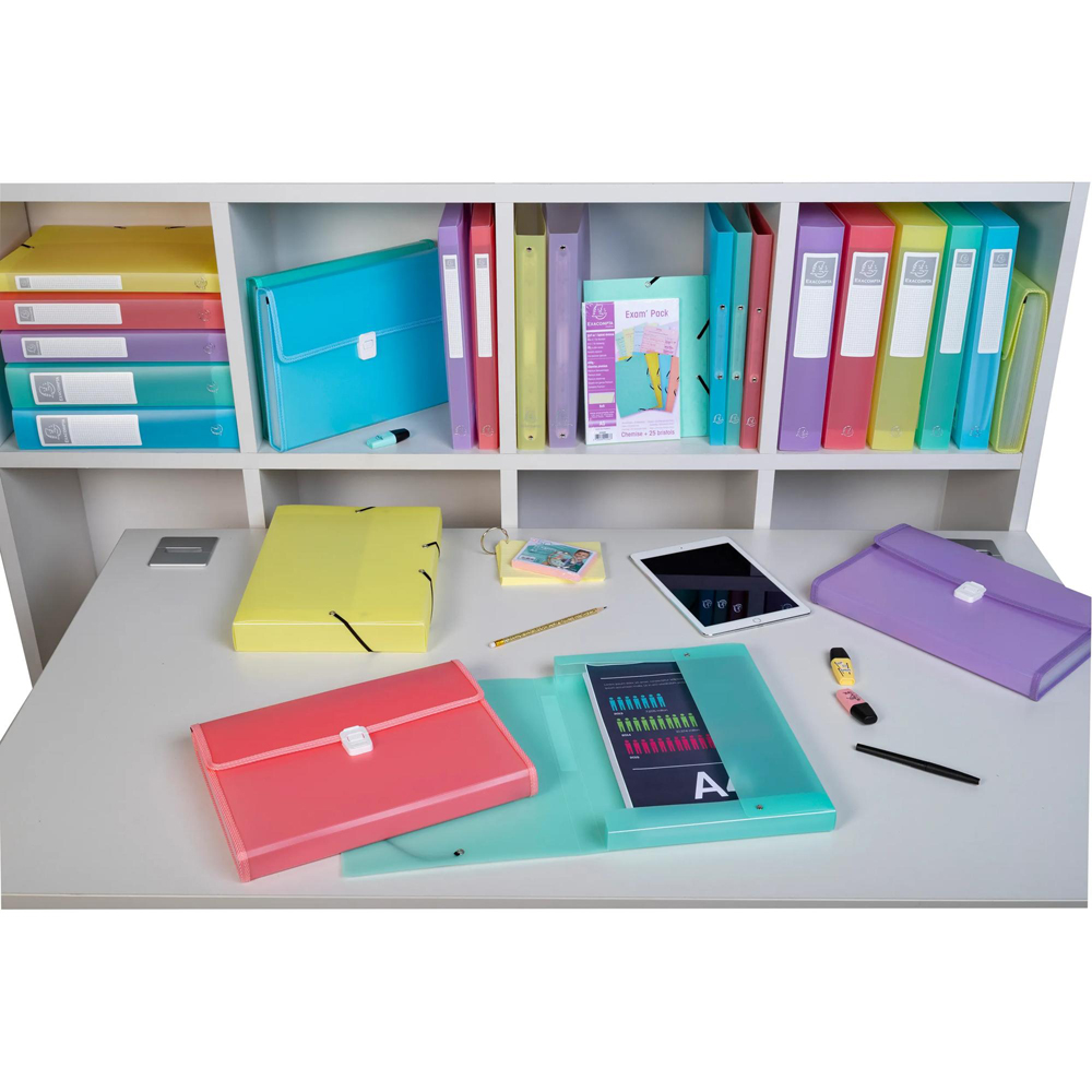 Exacompta A4 Multicolour Chromaline Expanding File with 13 Pocket 5 Pack Image 2
