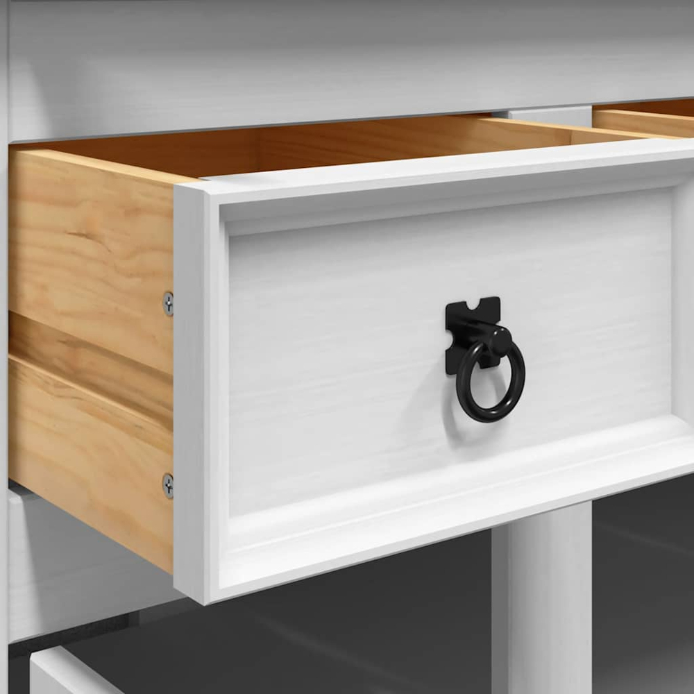 vidaXL Corona 6 Door 3 Drawer White Solid Pine Wood Highboard Image 4